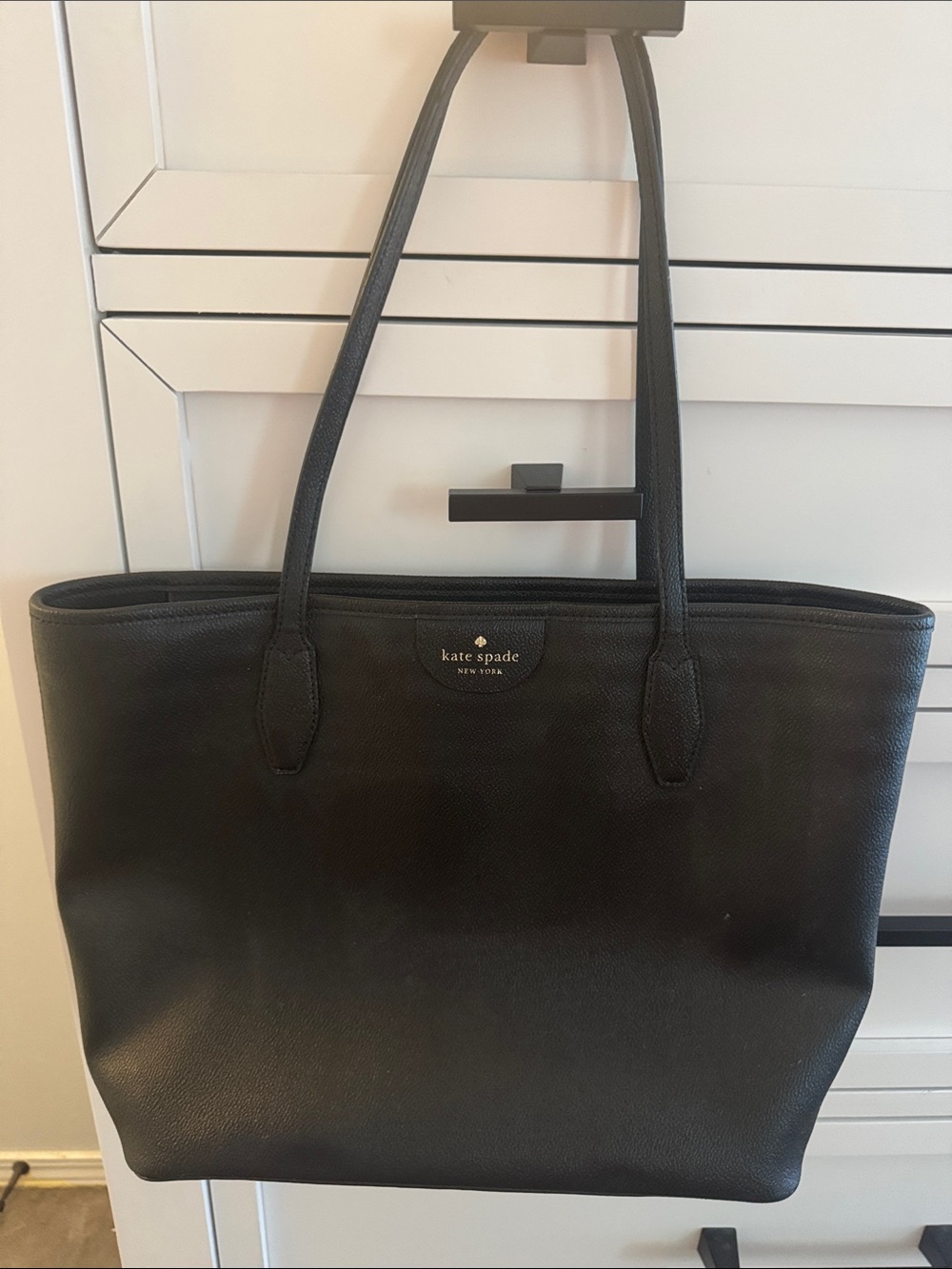 kate spade Black Pebbled Leather Tote